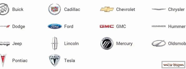 lista más completa de las marcas de automóviles estadounidenses