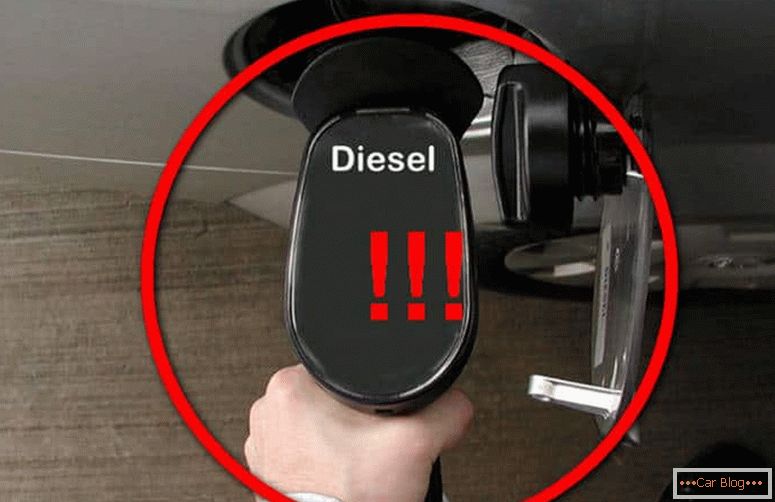 ¿Cómo se comportará el automóvil si se vierte gasolina en lugar de diesel?