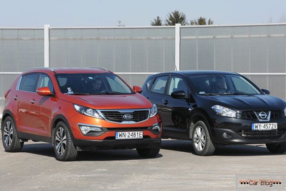 Comparación de dos competidores en el mercado de ventas: Kia Sportage y Nissan Qashqai
