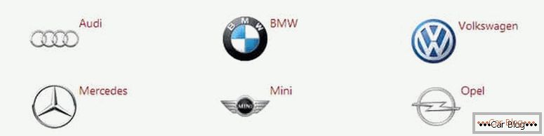dónde encontrar una lista de marcas de automóviles alemanas