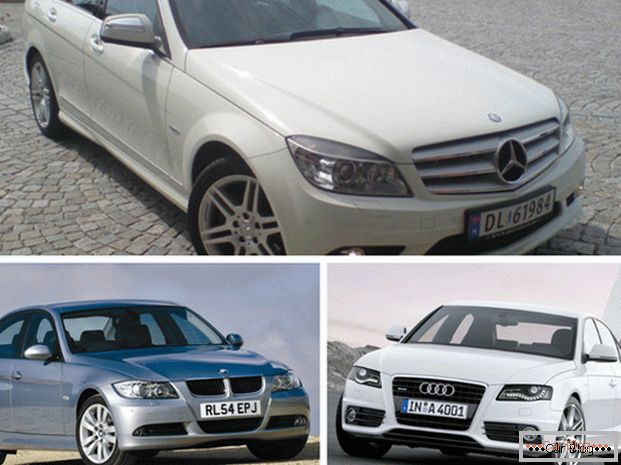 Comparación de Mercedes C 180 con BMW 3 y Audi A4