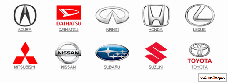 Listado de marcas de autos japoneses.