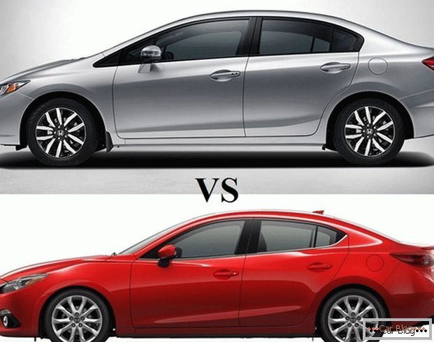Autos Mazda 3 y Honda Civic - седаны для активных людей